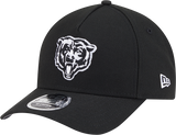 Chicago Bears New Era Black & White Primary 9FORTY A-Frame M-Crown Adjustable Hat - Pro Jersey Sports