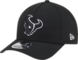 Houston Texans New Era Black & White Primary 9FORTY A-Frame M-Crown Adjustable Hat - Pro Jersey Sports
