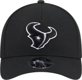 Houston Texans New Era Black & White Primary 9FORTY A-Frame M-Crown Adjustable Hat - Pro Jersey Sports