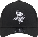 Minnesota Vikings New Era Black & White Primary 9FORTY A-Frame M-Crown Adjustable Hat - Pro Jersey Sports