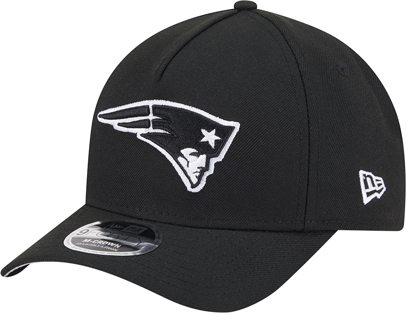 New England Patriots New Era Black A-Frame 9FORTY M-Crown Adjustable Hat - Pro Jersey Sports