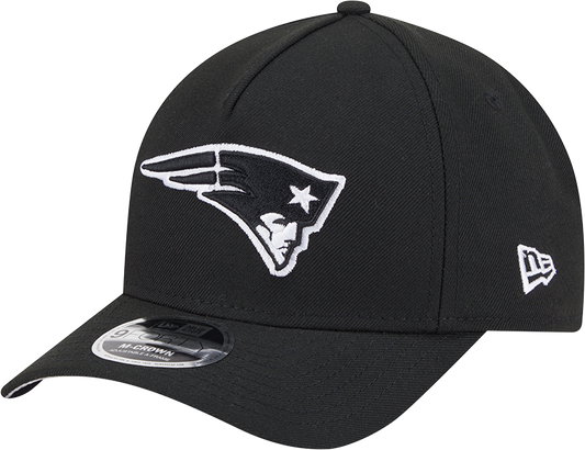 New England Patriots New Era Black A-Frame 9FORTY M-Crown Adjustable Hat - Pro Jersey Sports