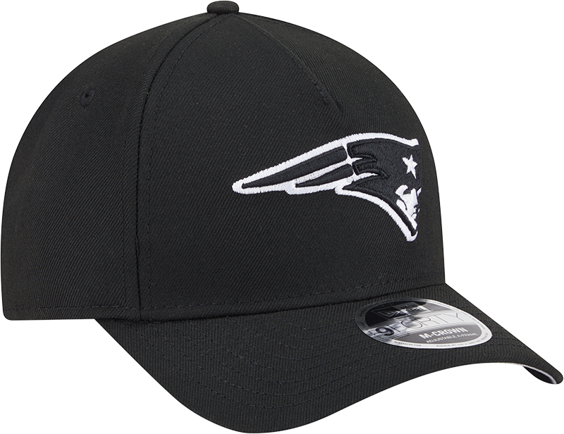 New England Patriots New Era Black A-Frame 9FORTY M-Crown Adjustable Hat - Pro Jersey Sports