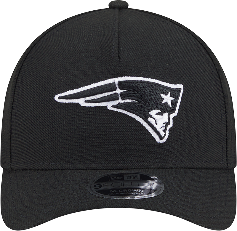 New England Patriots New Era Black A-Frame 9FORTY M-Crown Adjustable Hat - Pro Jersey Sports