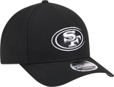 San Francisco 49ers New Era Black & White Primary 9FORTY A-Frame M-Crown Adjustable Hat - Pro Jersey Sports