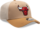 Chicago Bulls New Era 2T Tan 9SEVENTY Trucker Adjustable Hat - Pro Jersey Sports