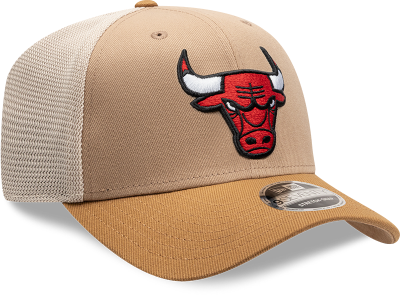 Chicago Bulls New Era 2T Tan 9SEVENTY Trucker Adjustable Hat - Pro Jersey Sports