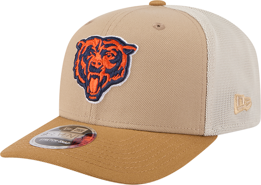 Chicago Bears New Era 2T Tan 9SEVENTY Trucker Adjustable Hat - Pro Jersey Sports