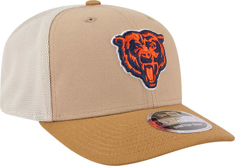 Chicago Bears New Era 2T Tan 9SEVENTY Trucker Adjustable Hat - Pro Jersey Sports
