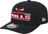 Chicago Bulls New Era Black Stated 9SEVENTY Adjustable Hat - Pro Jersey Sports