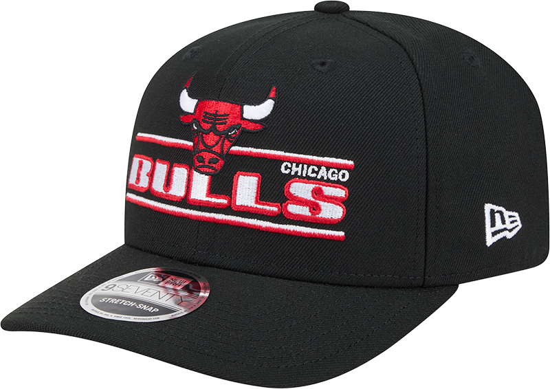 Chicago Bulls New Era Black Stated 9SEVENTY Adjustable Hat - Pro Jersey Sports