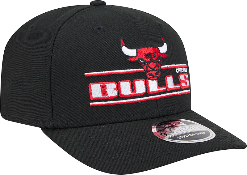 Chicago Bulls New Era Black Stated 9SEVENTY Adjustable Hat - Pro Jersey Sports