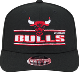 Chicago Bulls New Era Black Stated 9SEVENTY Adjustable Hat - Pro Jersey Sports