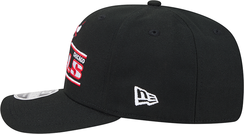 Chicago Bulls New Era Black Stated 9SEVENTY Adjustable Hat - Pro Jersey Sports