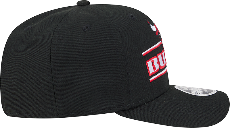 Chicago Bulls New Era Black Stated 9SEVENTY Adjustable Hat - Pro Jersey Sports