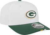 Men's Green Bay Packers New Era White/Green 2025 NFL Training Camp 9SEVENTY Adjustable Hat - Pro Jersey Sports