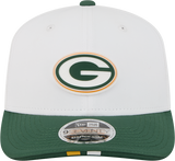 Men's Green Bay Packers New Era White/Green 2025 NFL Training Camp 9SEVENTY Adjustable Hat - Pro Jersey Sports