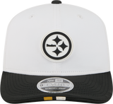 Men's Pittsburgh Steelers New Era White/Black 2025 NFL Training Camp 9SEVENTY Adjustable Hat - Pro Jersey Sports