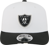 Men's Las Vegas Raiders New Era White/Black 2025 NFL Training Camp 9SEVENTY Adjustable Hat - Pro Jersey Sports