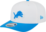 Men's Detroit Lions New Era White/Blue 2025 NFL Training Camp 9SEVENTY Adjustable Hat - Pro Jersey Sports