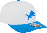 Men's Detroit Lions New Era White/Blue 2025 NFL Training Camp 9SEVENTY Adjustable Hat - Pro Jersey Sports