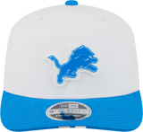 Men's Detroit Lions New Era White/Blue 2025 NFL Training Camp 9SEVENTY Adjustable Hat - Pro Jersey Sports