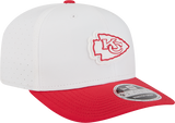 Men's Kansas City Chiefs New Era White/Red 2025 NFL Training Camp 9SEVENTY Adjustable Hat - Pro Jersey Sports