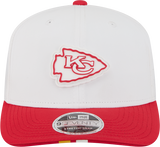 Men's Kansas City Chiefs New Era White/Red 2025 NFL Training Camp 9SEVENTY Adjustable Hat - Pro Jersey Sports