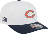 Men's Chicago Bears New Era White/Navy Secondary Logo 2025 NFL Training Camp 9SEVENTY Adjustable Hat - Pro Jersey Sports