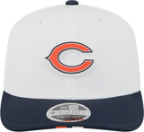 Men's Chicago Bears New Era White/Navy Secondary Logo 2025 NFL Training Camp 9SEVENTY Adjustable Hat - Pro Jersey Sports
