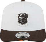 Men's Cleveland Browns New Era White/Brown 2025 NFL Training Camp 9SEVENTY Adjustable Hat - Pro Jersey Sports
