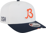 Men's Chicago Bears New Era White/Navy B 2025 NFL Training Camp 9SEVENTY Adjustable Hat - Pro Jersey Sports