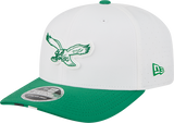 Men's Philadelphia Eagles New Era White/Kelly Green 2025 NFL Training Camp 9SEVENTY Adjustable Hat - Pro Jersey Sports