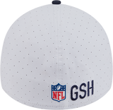 Men's Chicago Bears New Era White/Navy Secondary 2025 NFL Training Camp 9FORTY M-Crown Adjustable A-Frame Hat - Pro Jersey Sports