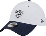 Men's Chicago Bears New Era White/Navy 2025 NFL Training Camp 39THIRTY Flex Hat - Pro Jersey Sports