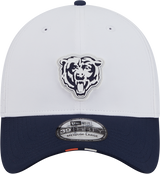 Men's Chicago Bears New Era White/Navy 2025 NFL Training Camp 39THIRTY Flex Hat - Pro Jersey Sports