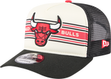 Chicago Bulls New Era Banner A-Frame Trucker 9FIFTY Snapback Hat - Pro Jersey Sports