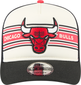 Chicago Bulls New Era Banner A-Frame Trucker 9FIFTY Snapback Hat - Pro Jersey Sports