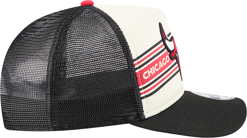 Chicago Bulls New Era Banner A-Frame Trucker 9FIFTY Snapback Hat - Pro Jersey Sports