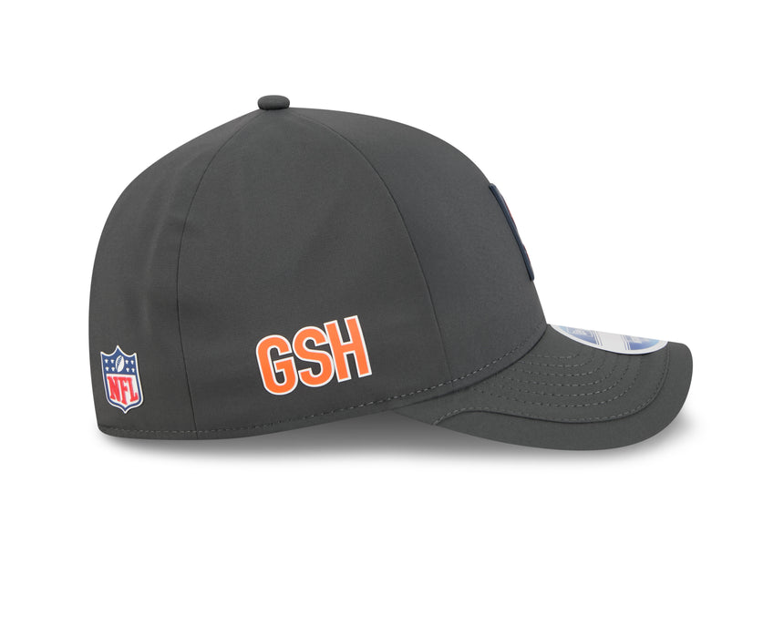 Men's Chicago Bears New Era C Graphite 2025 NFL Sideline Cold 9FORTY M-Crown Adjustable Hat - Pro Jersey Sports