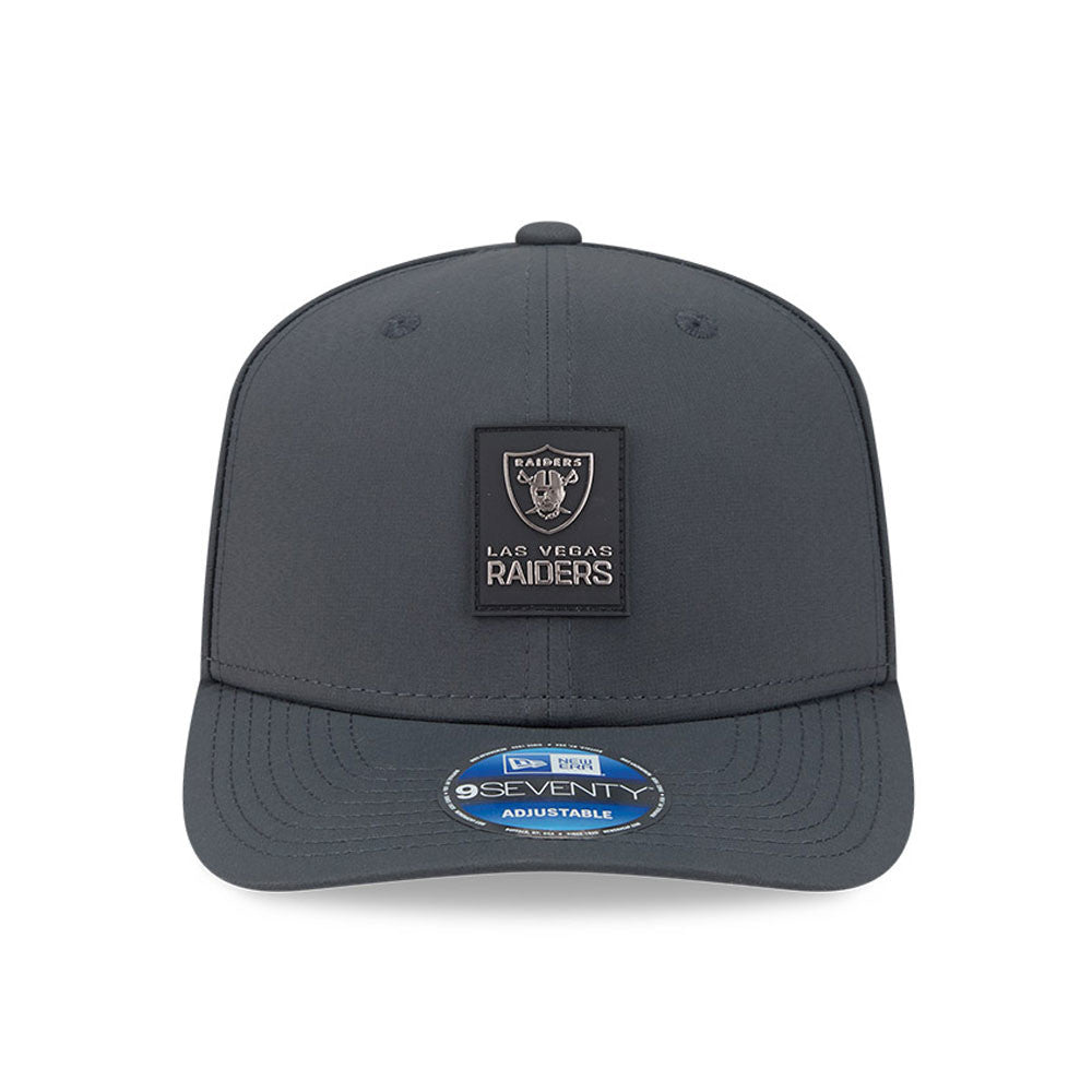 Men's Las Vegas Raiders New Era Graphite 2025 Sideline 9SEVENTY Cold Adjustable Hat - Pro Jersey Sports