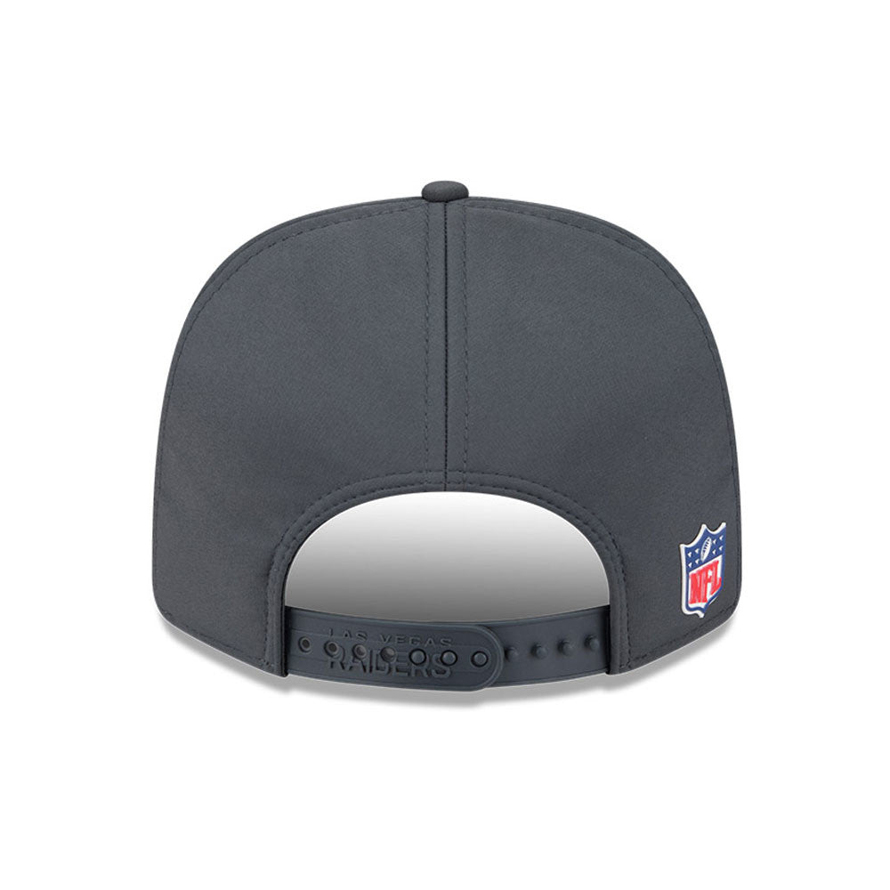 Men's Las Vegas Raiders New Era Graphite 2025 Sideline 9SEVENTY Cold Adjustable Hat - Pro Jersey Sports