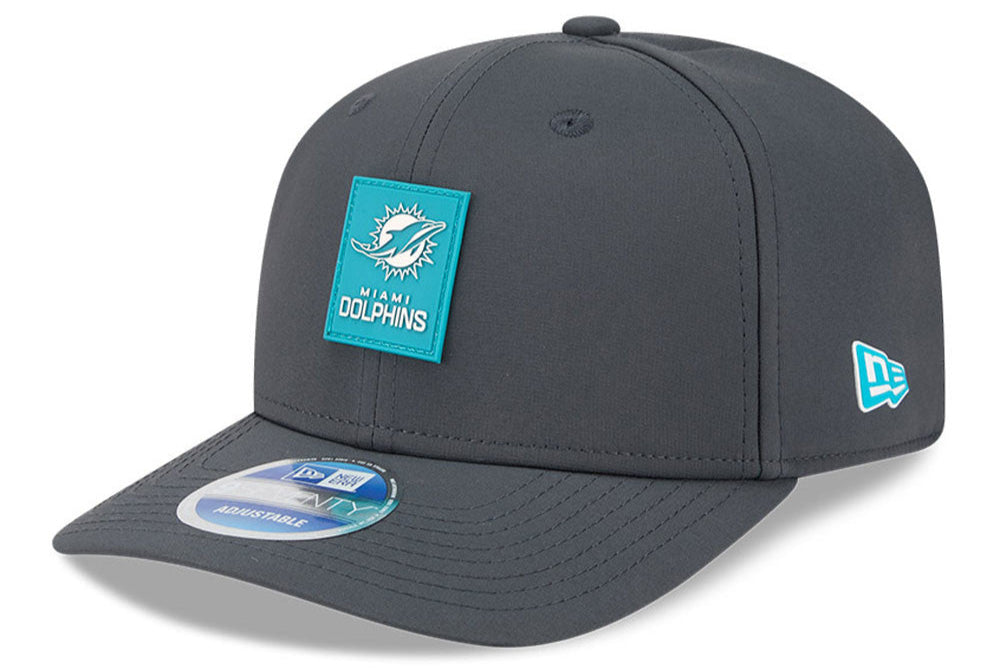 Men's Miami Dolphins New Era Graphite 2025 Sideline 9SEVENTY Cold Adjustable Hat - Pro Jersey Sports