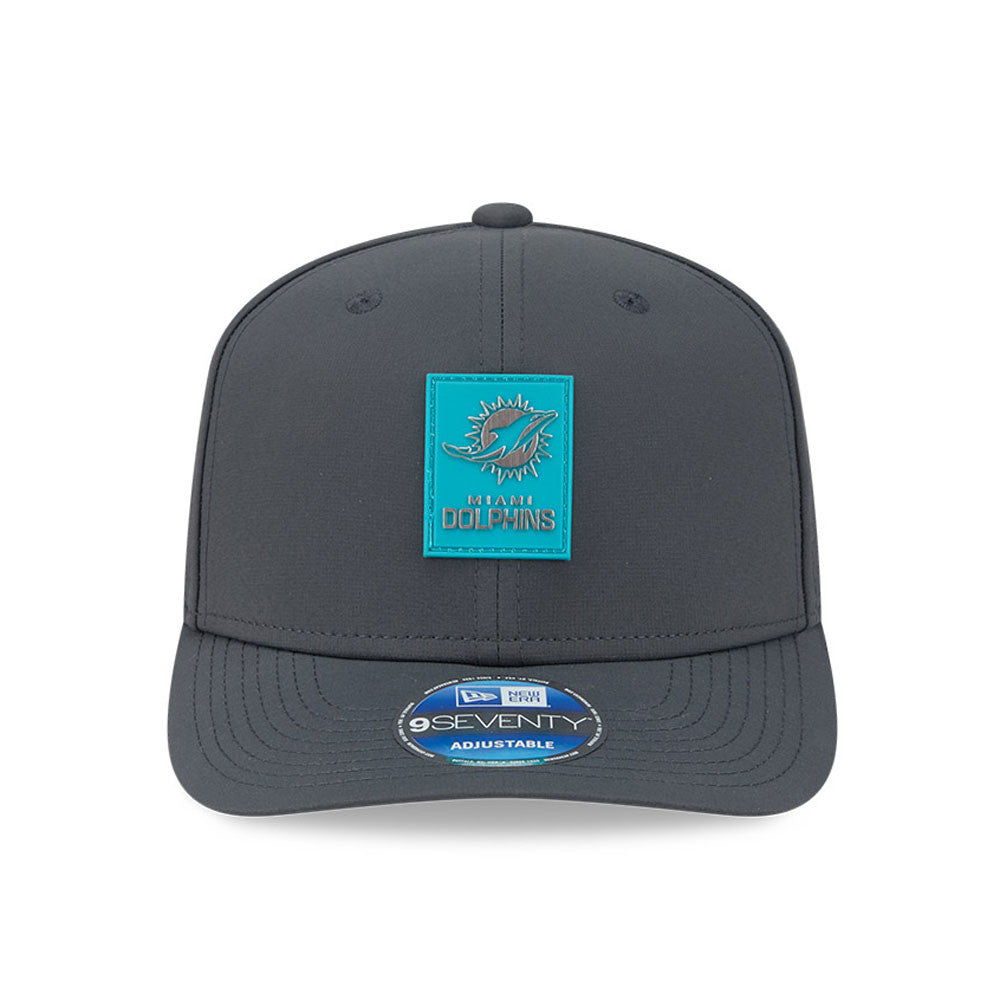 Men's Miami Dolphins New Era Graphite 2025 Sideline 9SEVENTY Cold Adjustable Hat - Pro Jersey Sports