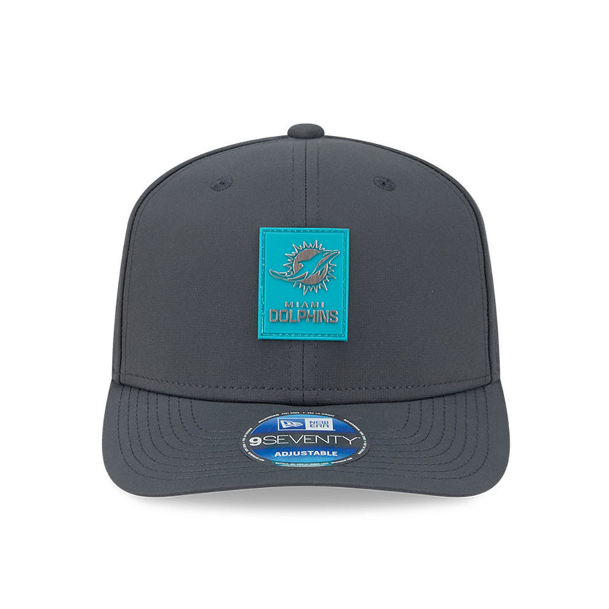 Men's Miami Dolphins New Era Graphite 2025 Sideline 9SEVENTY Cold Adjustable Hat - Pro Jersey Sports