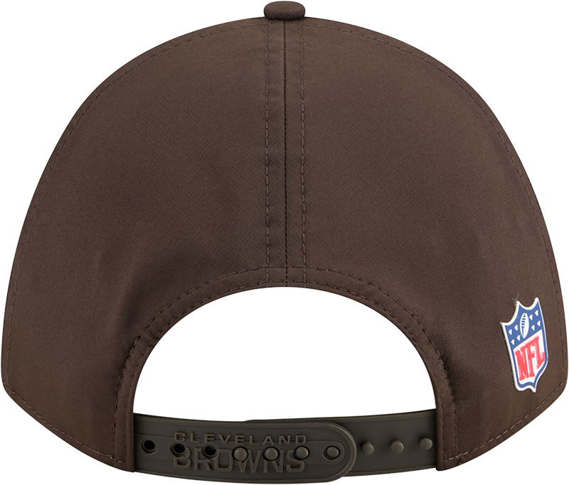 Men's Cleveland Browns New Era Brown 2025 NFL Sideline Heat 9FORTY M-Crown Adjustable Hat - Pro Jersey Sports