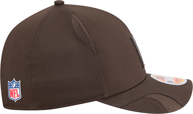 Men's Cleveland Browns New Era Brown 2025 NFL Sideline Heat 9FORTY M-Crown Adjustable Hat - Pro Jersey Sports