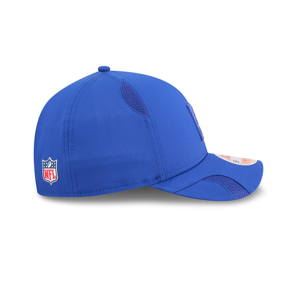 Men's New England Patriots New Era Royal 2025 NFL Sideline Heat 9FORTY M-Crown Adjustable Hat