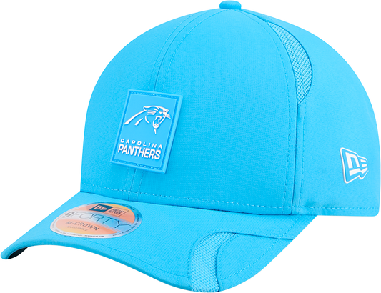 Men's Carolina Panthers New Era Brown 2025 NFL Sideline Heat 9FORTY M-Crown Adjustable Hat - Pro Jersey Sports