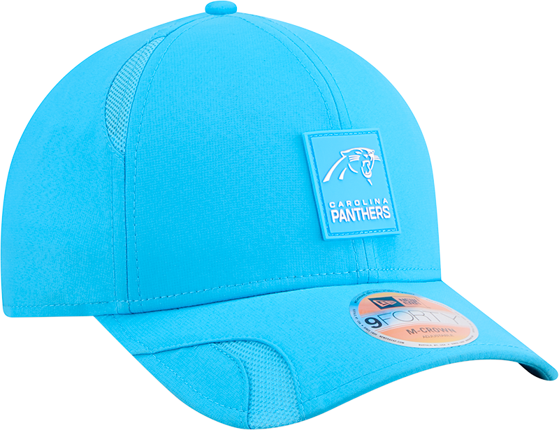 Men's Carolina Panthers New Era Brown 2025 NFL Sideline Heat 9FORTY M-Crown Adjustable Hat - Pro Jersey Sports